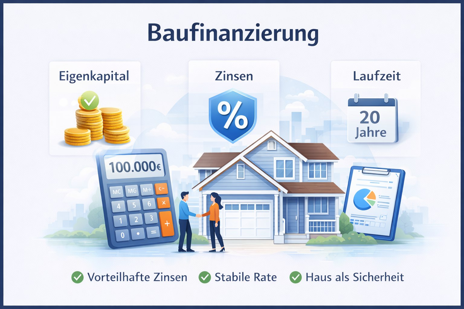 Baufinanzierung: Eigenkapital, Zinsen und Laufzeit im Überblick