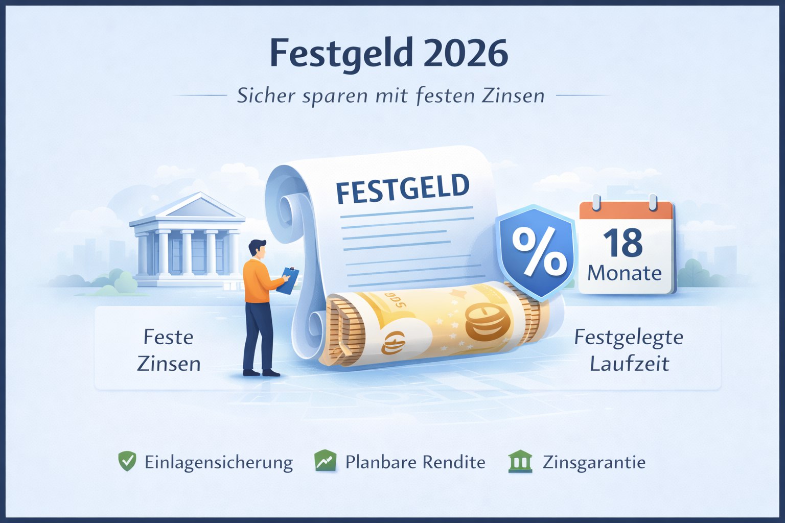 Festgeld 2026: Feste Zinsen und festgelegte Laufzeit